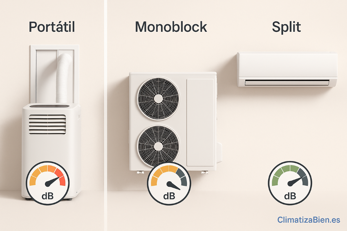 Monoblock vs Portátil vs Split: cómo elegir según tu vivienda (y ruido aceptable)