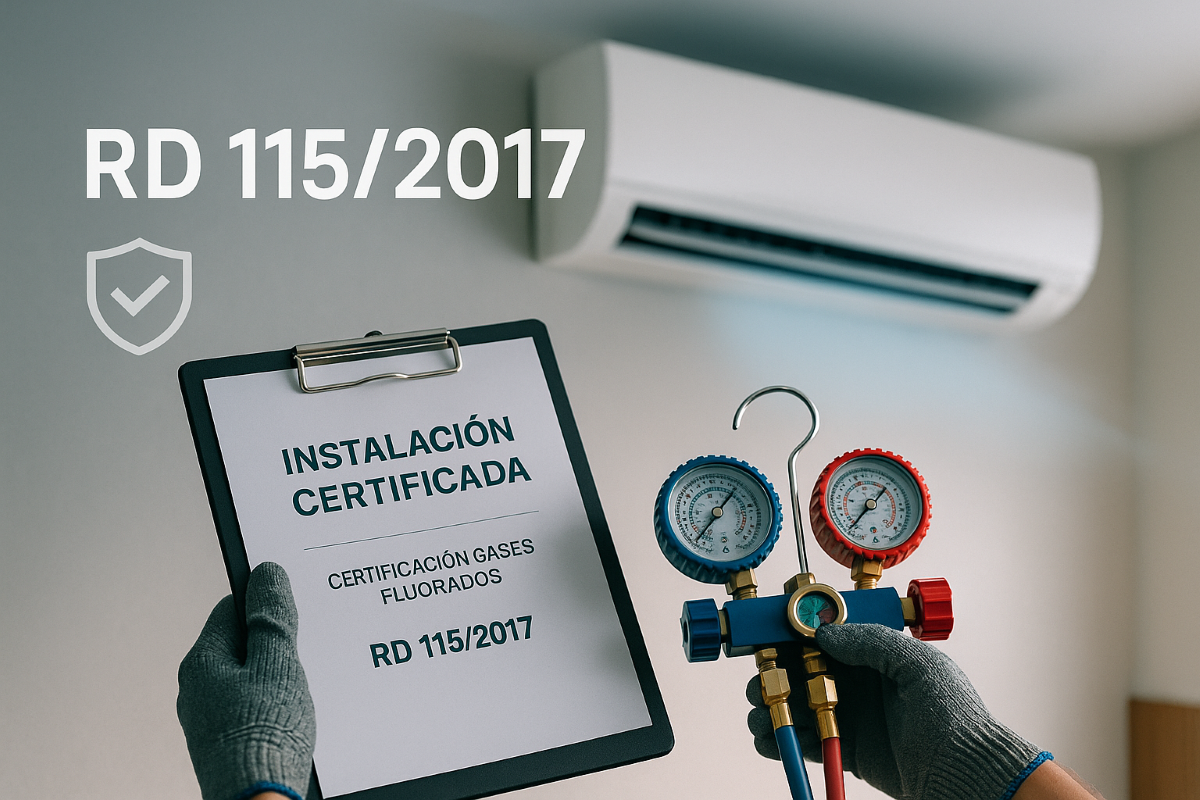 RD 115/2017 en climatización doméstica: qué puedes hacer y cuándo debes llamar a un profesional
